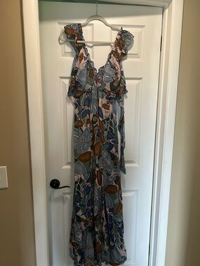 Baltic Born Green and Blue Floral Print Dress